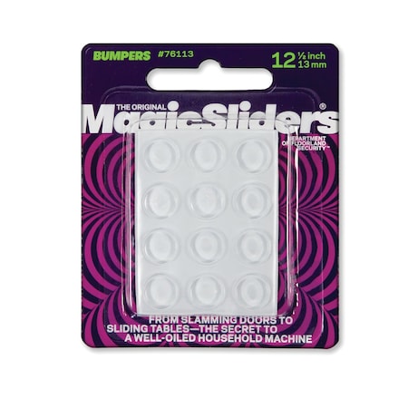 Magic Sliders Magic Sliders Vinyl Self Adhesive Bumper Pads Clear Round 1/2 in. W X 1/2 in. L 12 pk 76113